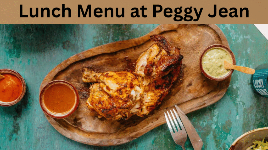 Lunch Menu at Peggy Jean