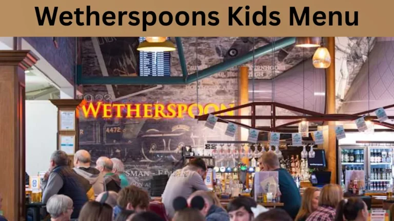 Wetherspoons Kids Menu