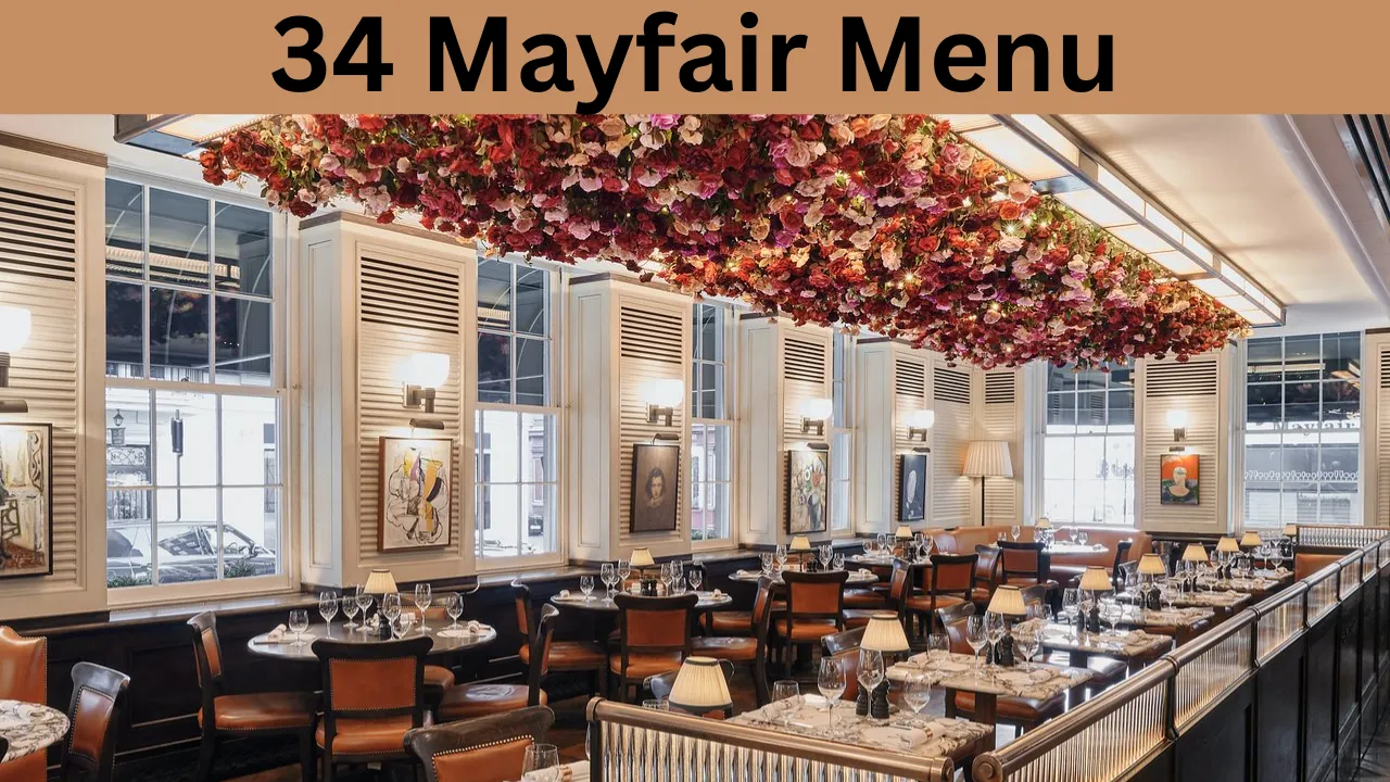 34 Mayfair Menu