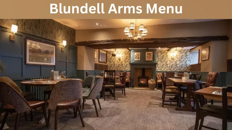 Blundell Arms Menu