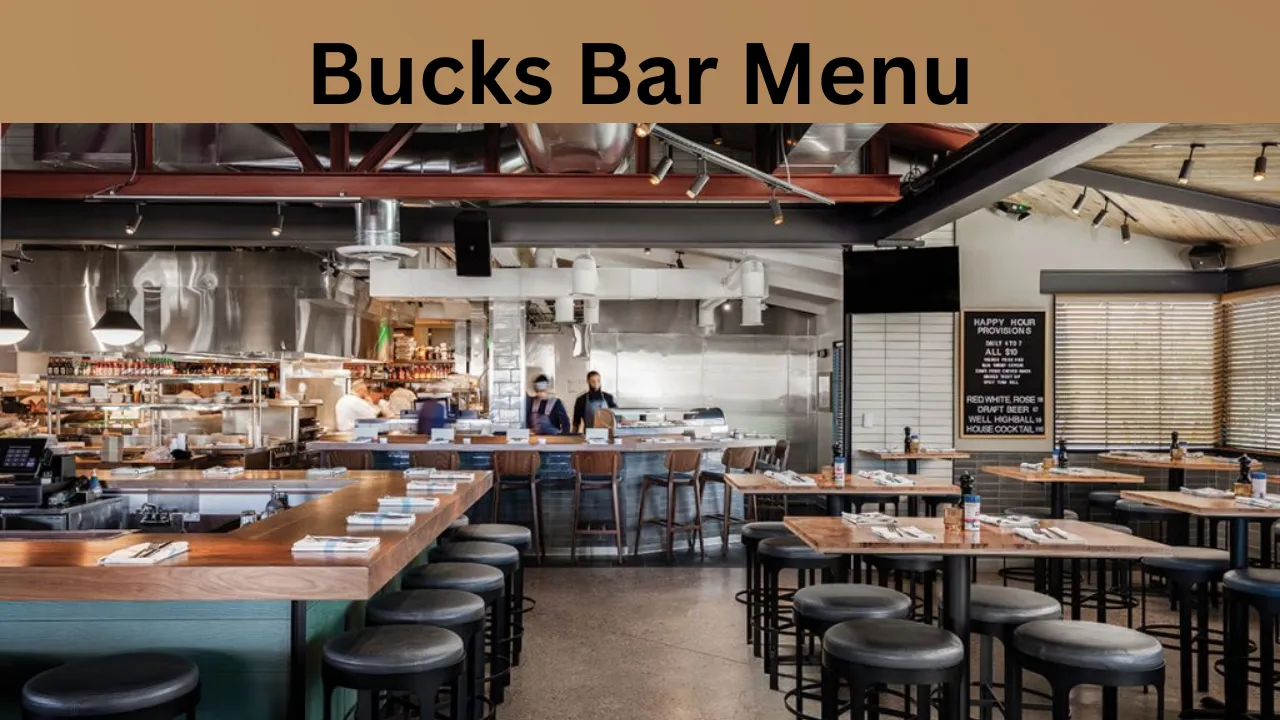 Bucks Bar Menu