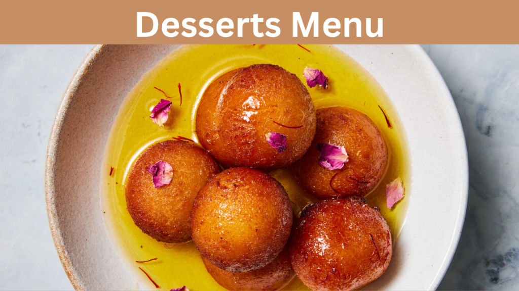 Desserts Menu