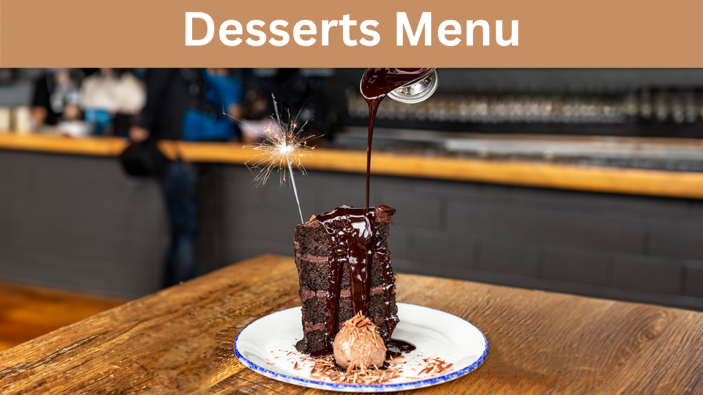 Desserts Menu