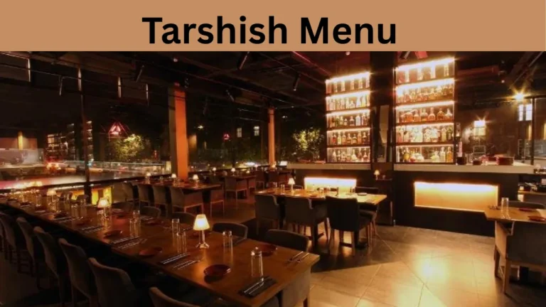 Tarshish Menu