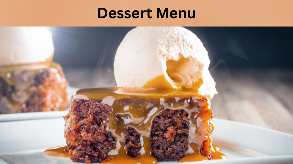 Dessert Menu