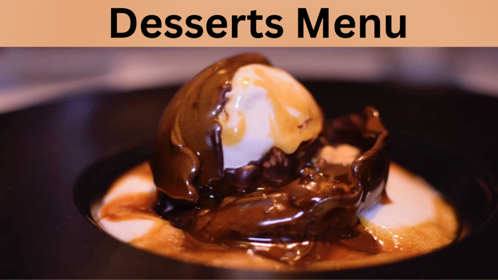 Desserts Menu
