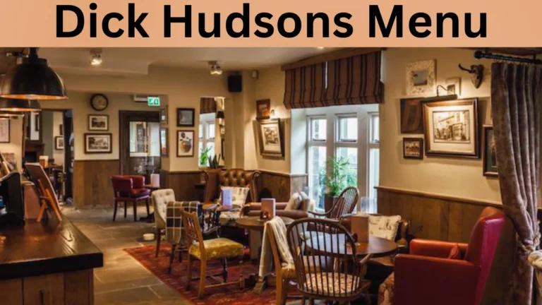 Dick Hudsons Menu