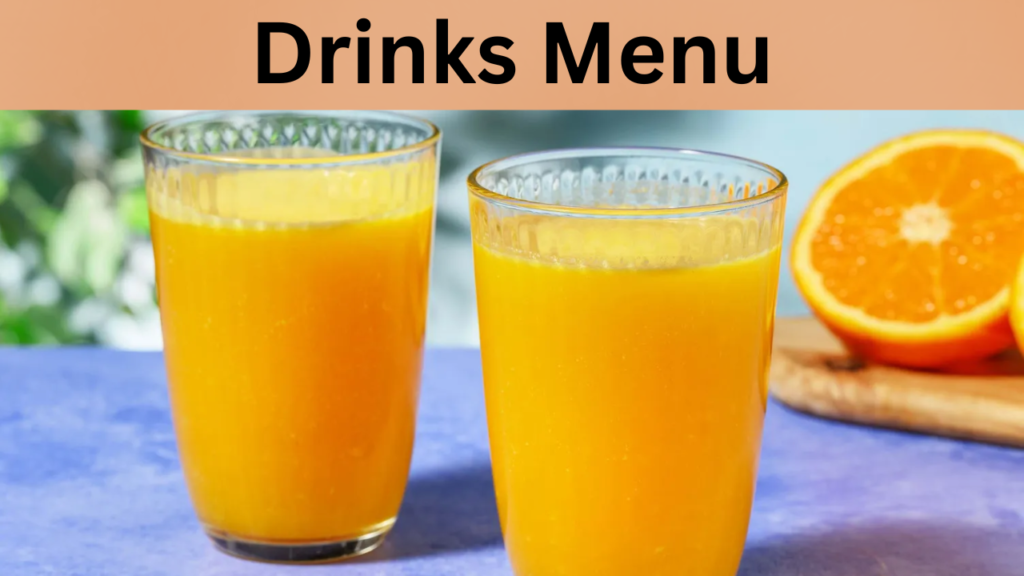 Drinks Menu