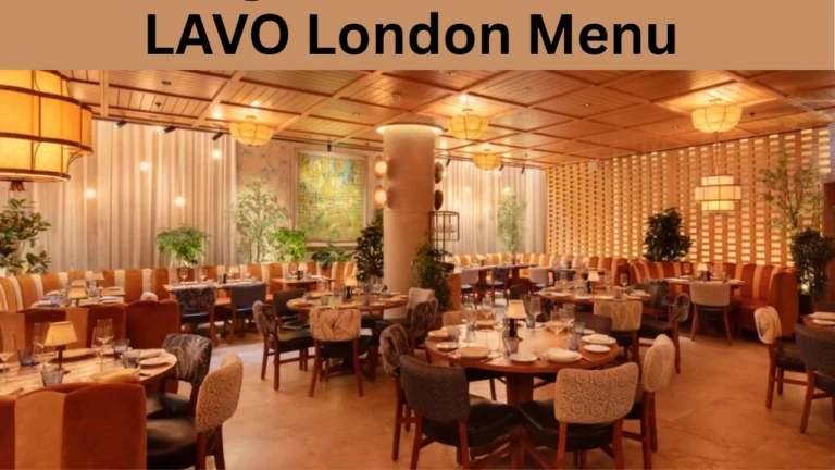LAVO London Menu