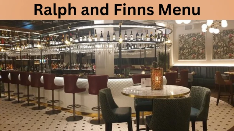Ralph and Finns Menu