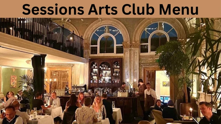 Sessions Arts Club Menu