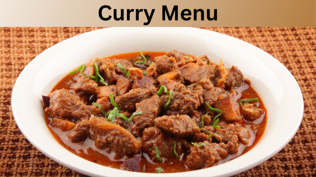 Curry Menu