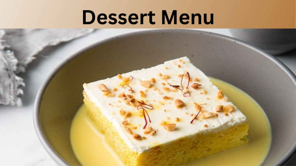 Dessert Menu