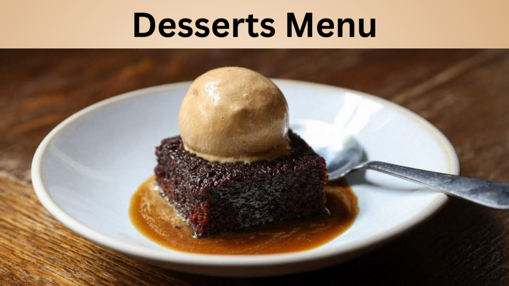 Desserts Menu