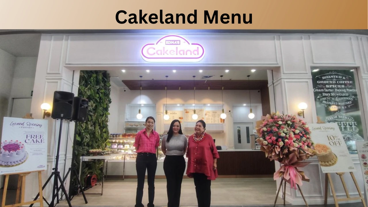 Cakeland Menu