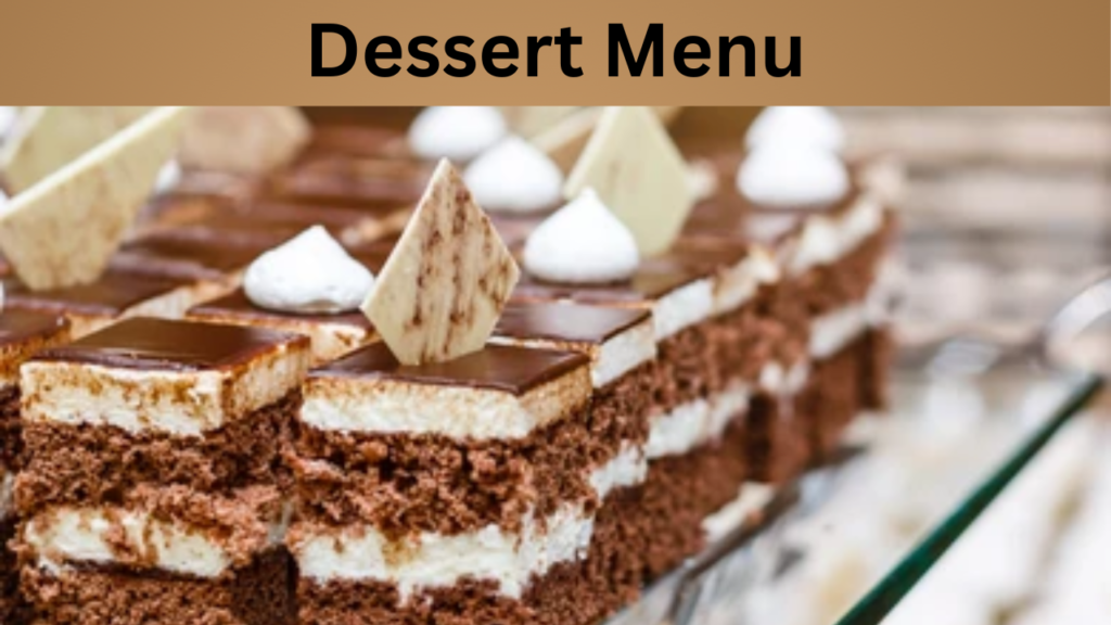 Dessert Menu