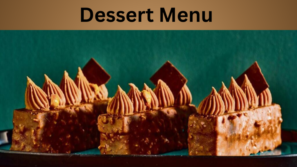 Dessert Menu