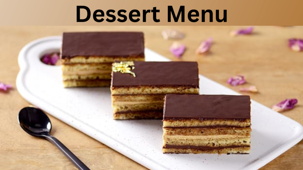 Dessert Menu