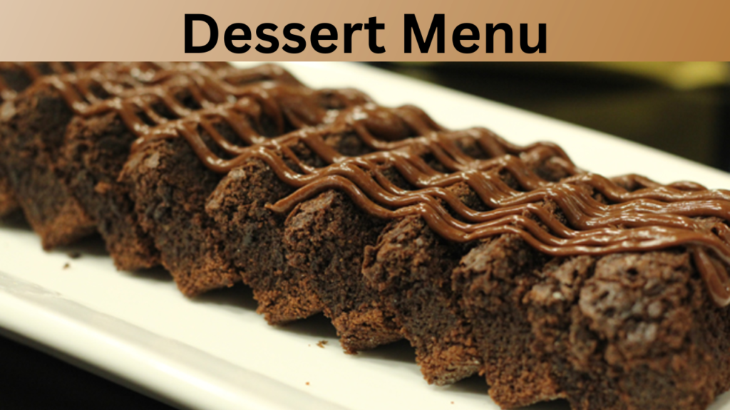 Dessert Menu