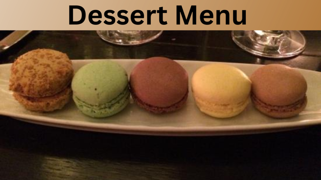Dessert Menu