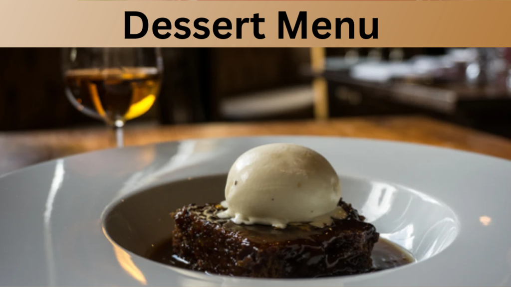Dessert Menu
