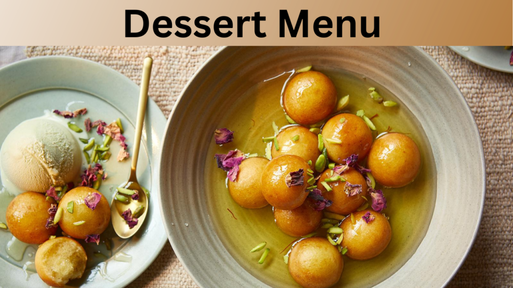 Dessert Menu 