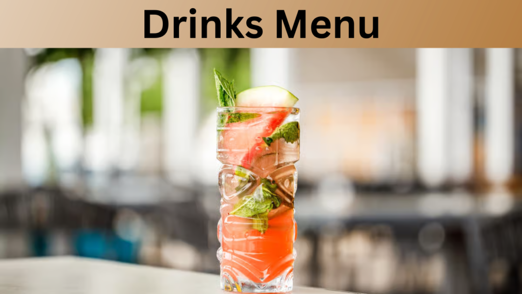 Drinks Menu