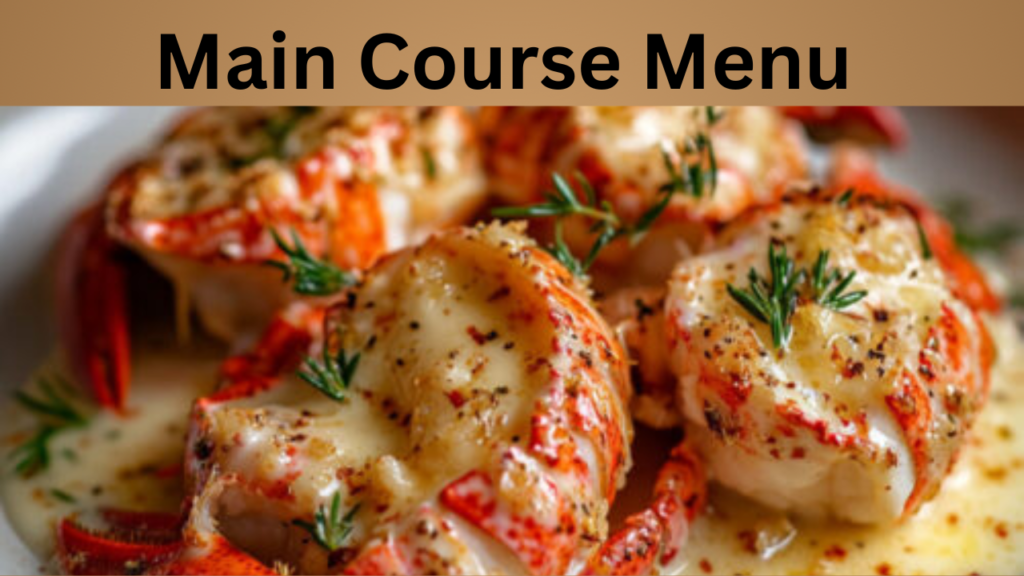 Main Course Menu