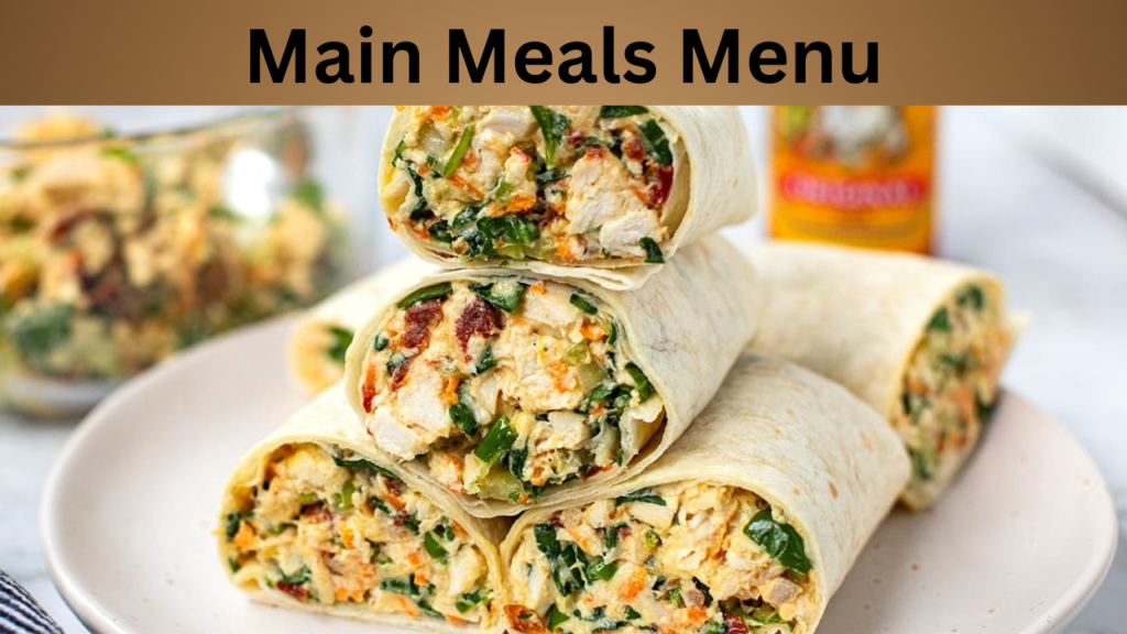 Main Meals Menu