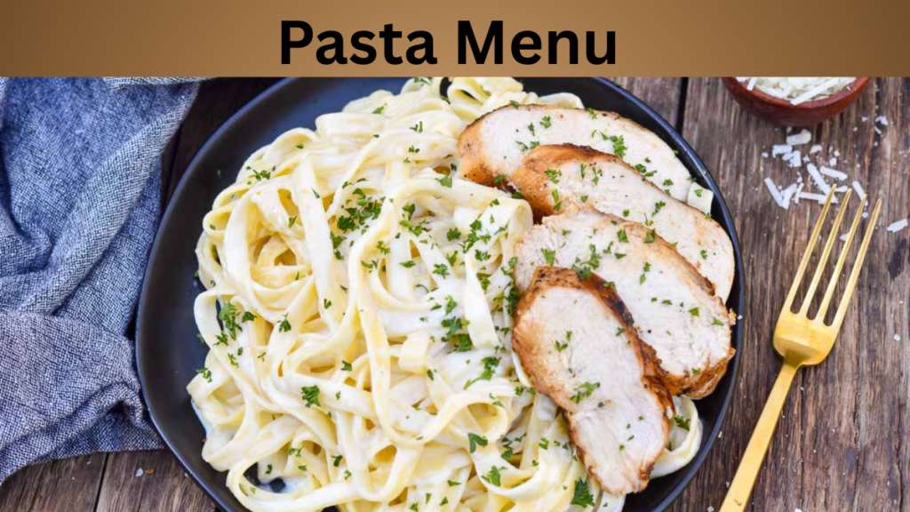 Pasta Menu
