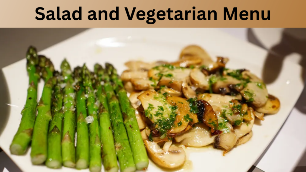 Salad and Vegetarian Menu