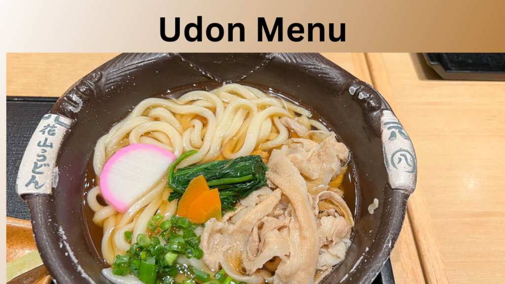 Udon Menu