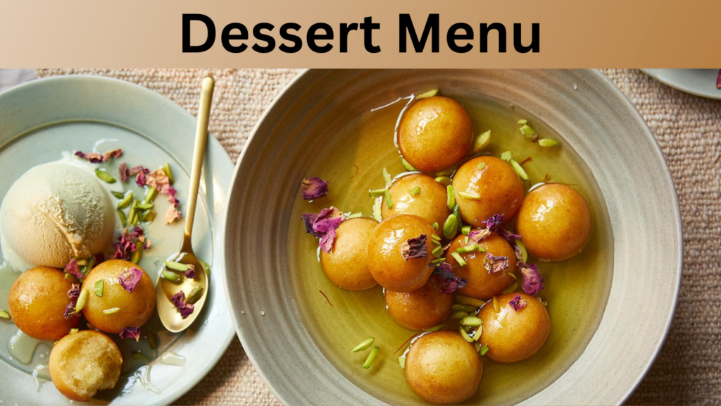 Dessert Menu