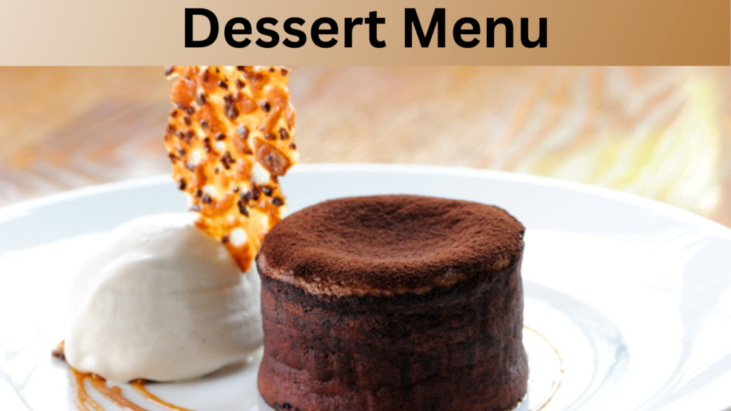 Dessert Menu