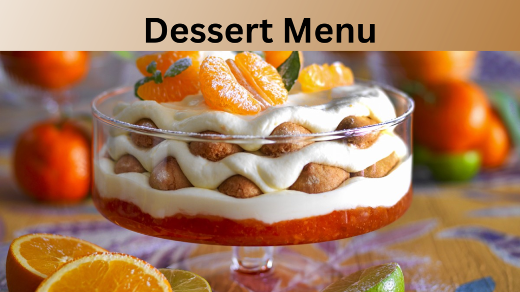 Dessert Menu