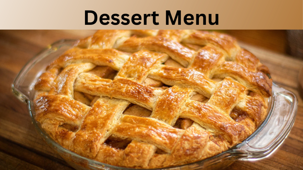 Dessert Menu
