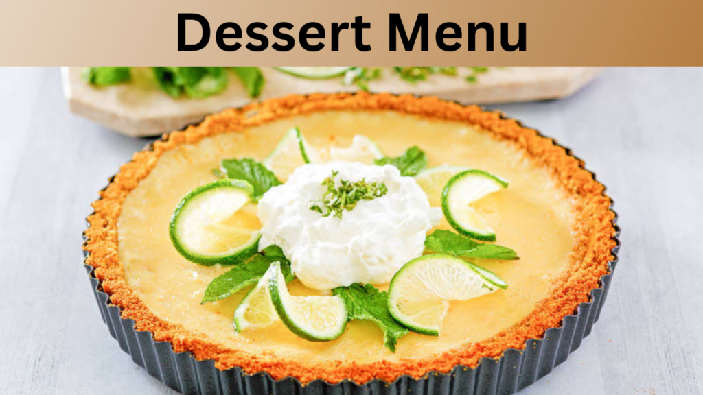 Dessert Menu