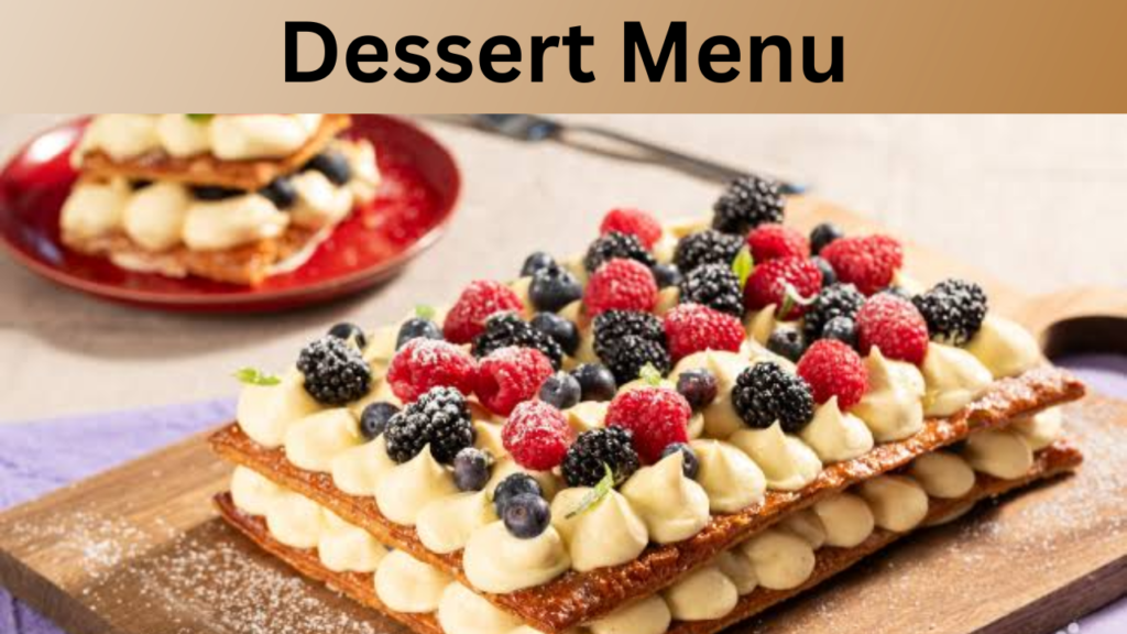 Dessert Menu