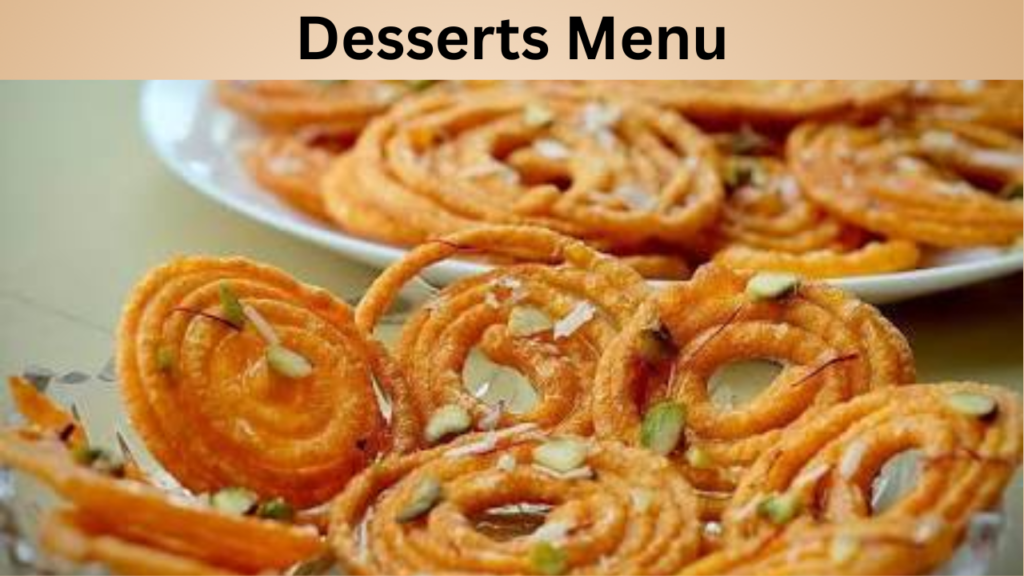 Desserts Menu