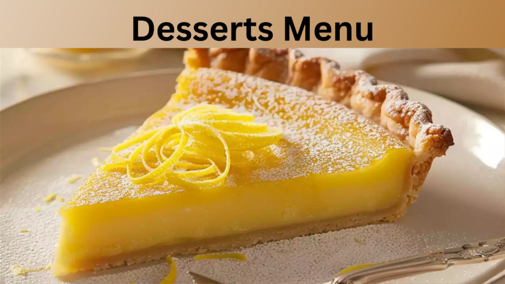 Desserts Menu