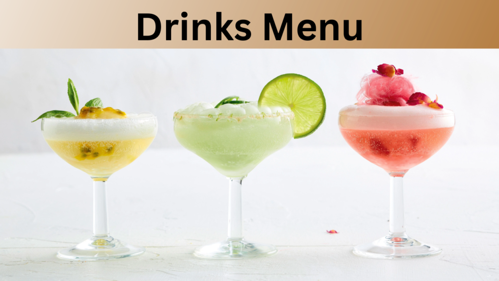 Drinks Menu