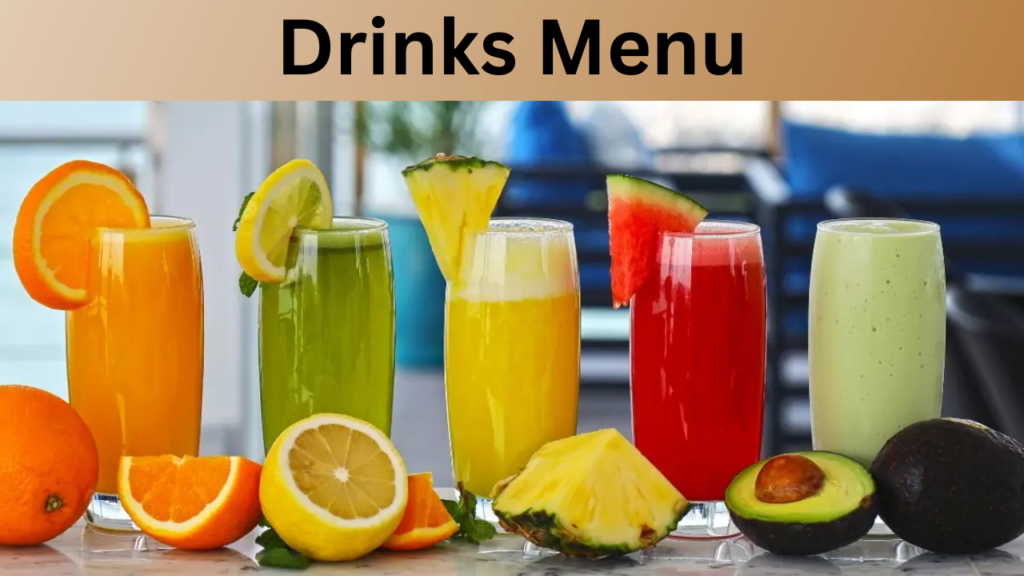 Drinks Menu