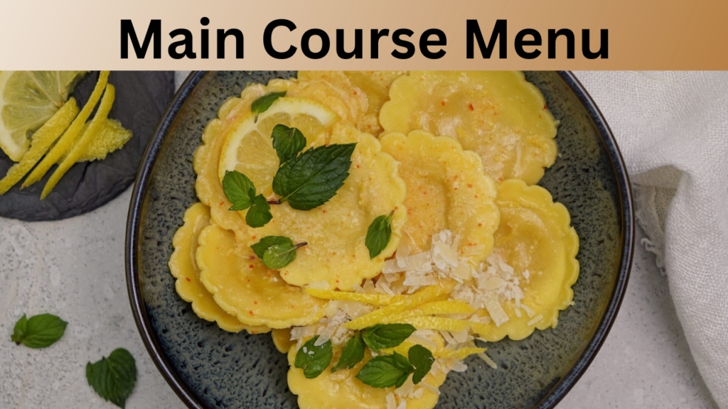 Main Course Menu