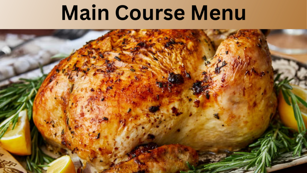 Main Course Menu