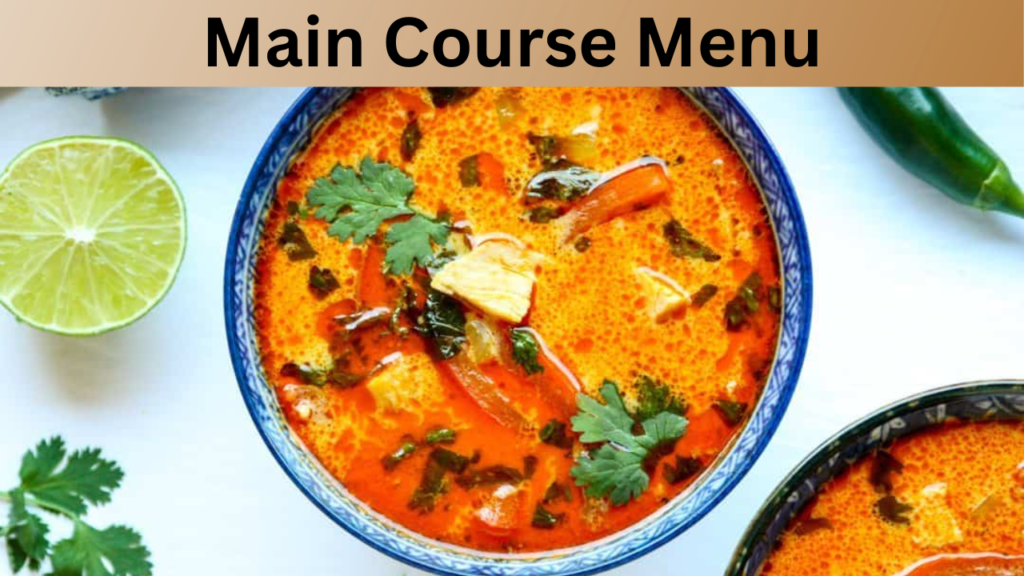 Main Course Menu