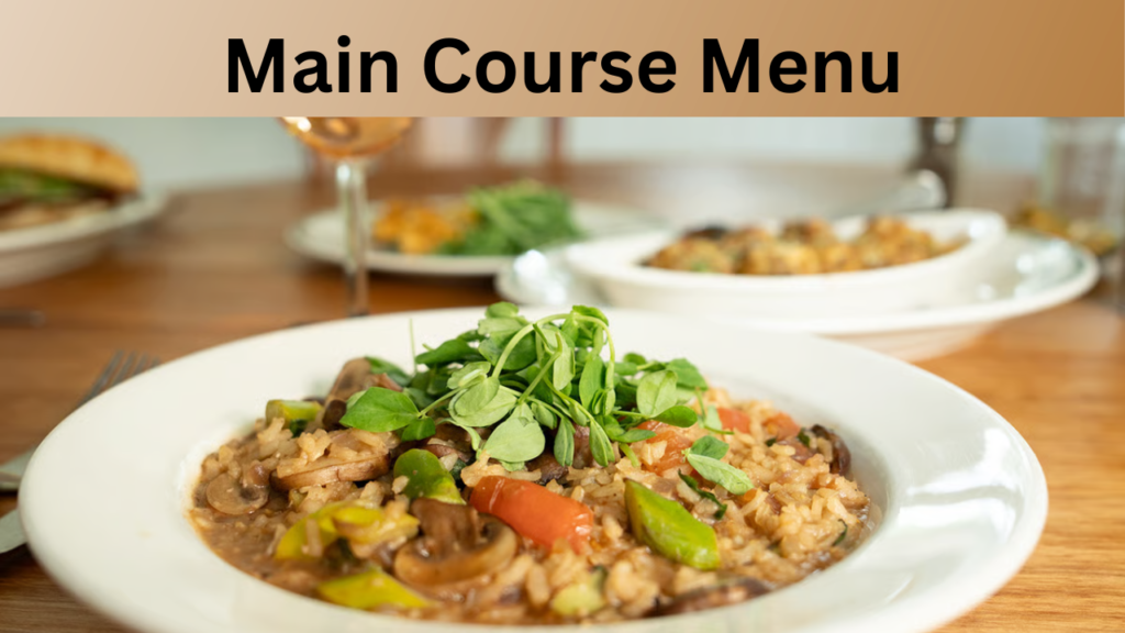 Main Course Menu