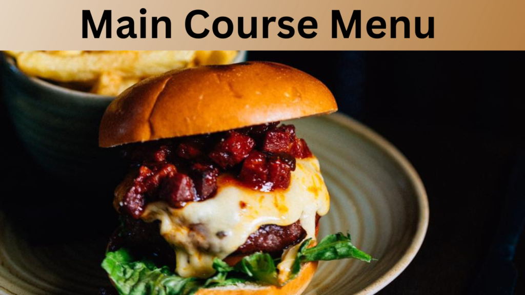 Main Course Menu