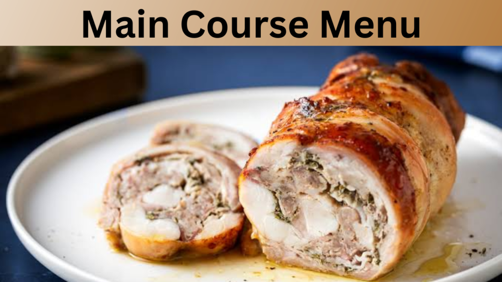 Main Course Menu