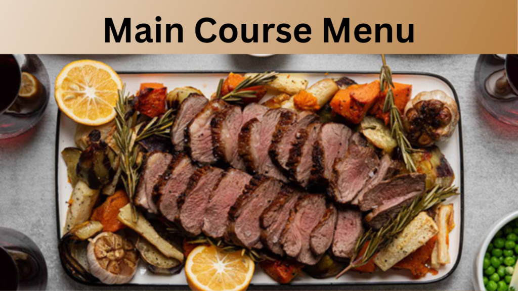 Main Course Menu