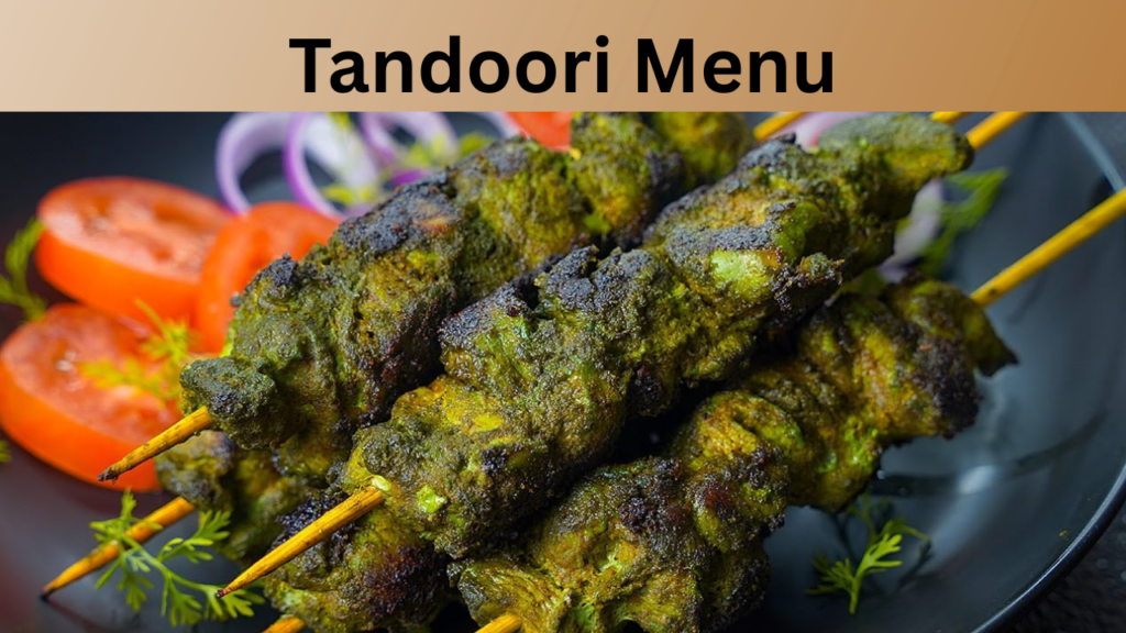 Tandoori Menu
